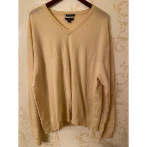 Club Room 2ly 100% Cashmere Yellow Sweater Men's Medium